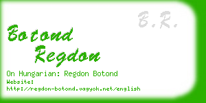 botond regdon business card